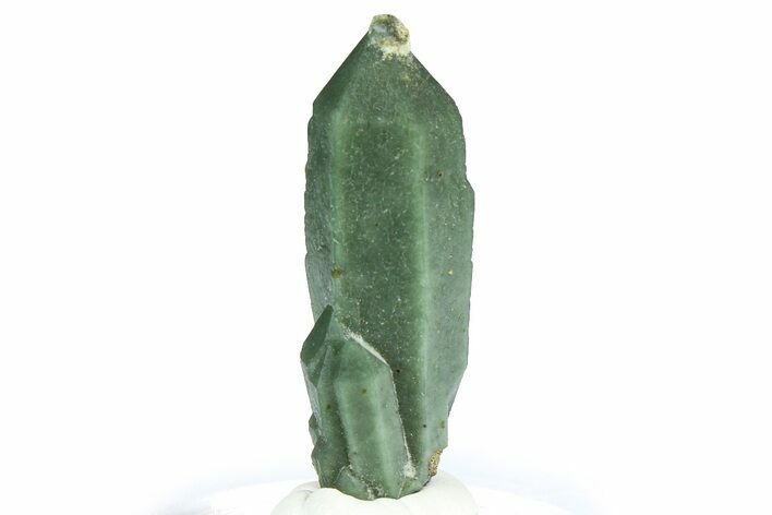 Green Hedenbergite Included Quartz Crystals - Mongolia #366512